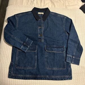 NWT Madewell Denim Oversized Pullover Jacket